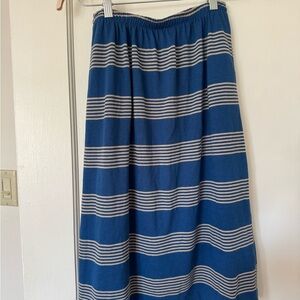 Vintage Koret Blue and White A-Line Midi - Union Made